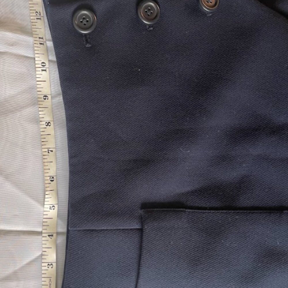 Navy Blue Wrap Mini Skirt - Picture 8 of 10